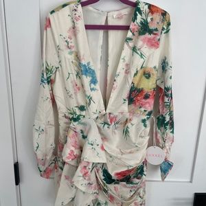Luxxel long sleeve floral mini dress